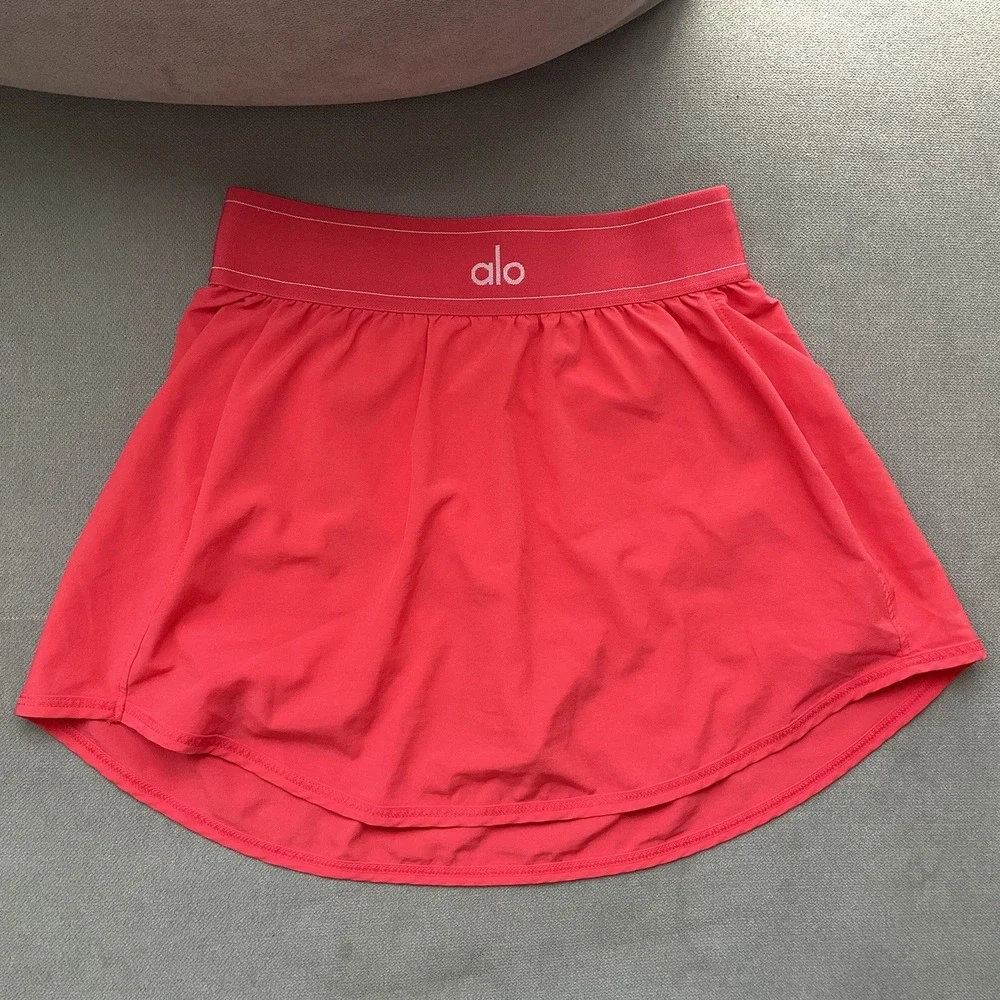 Alo Match Point Tennis Skirt Candy Red XXS